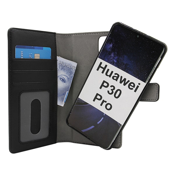 Skimblocker Magnet Wallet Huawei P30 Pro Svart