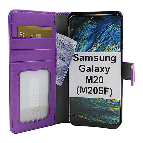 Skimblocker Magnet Wallet Samsung Galaxy M20 (M205F) Lila