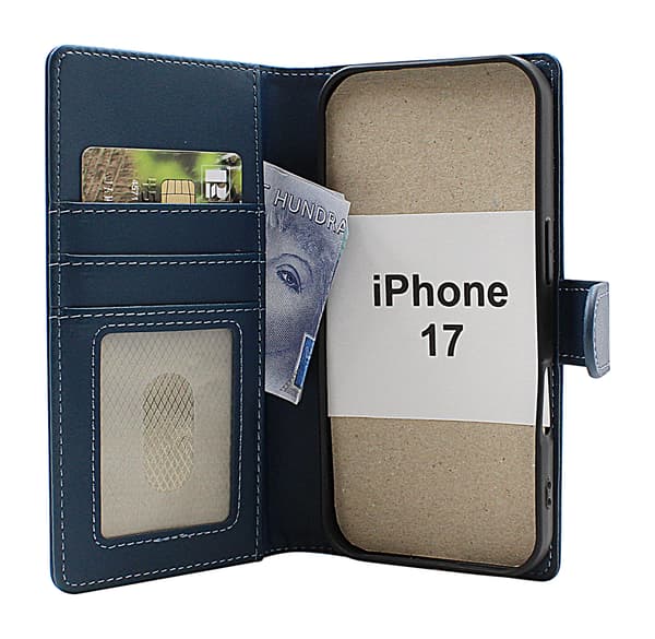 Skimblocker iPhone 17 Plånboksfodral Glitter Pink