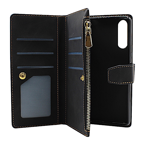 XL Standcase Lyxfodral Sony Xperia 10 II Svart