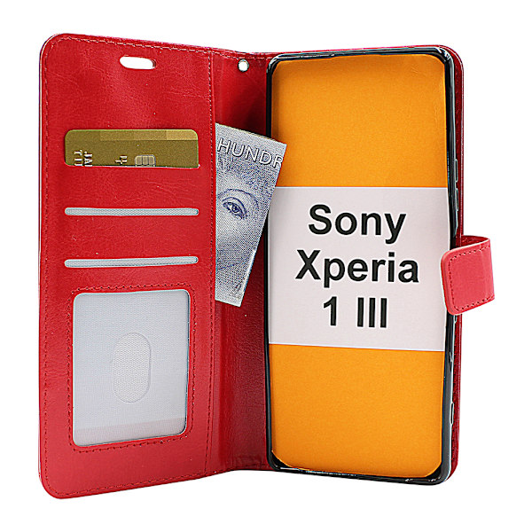 Crazy Horse Wallet Sony Xperia 1 III (XQ-BC52) Svart