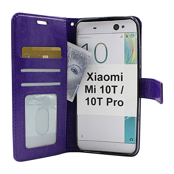Crazy Horse Wallet Xiaomi Mi 10T / Mi 10T Pro (Svart) Lila