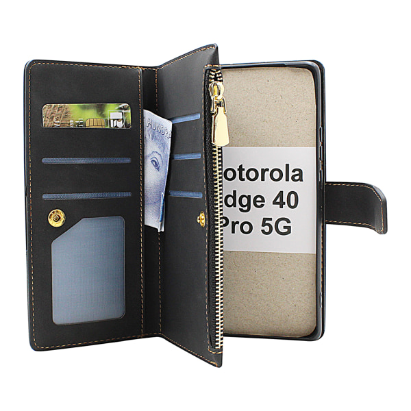XL Standcase Lyxfodral Motorola Edge 40 Pro 5G Vinröd