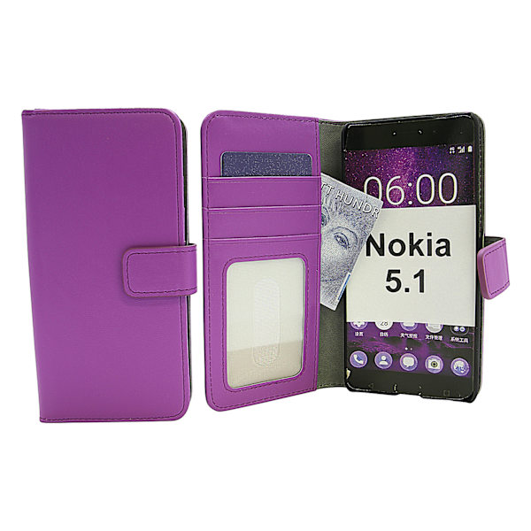 Skimblocker Magnet Wallet Nokia 5.1 Lila