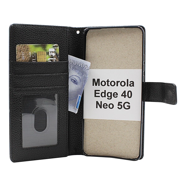 New Standcase Wallet Motorola Edge 40 Neo 5G Svart