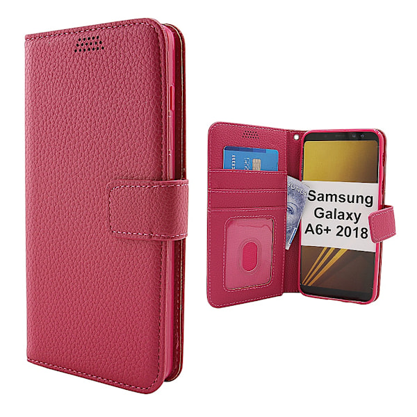 New Standcase Wallet Samsung Galaxy A6+ 2018 (A605FN/DS) Hotpink
