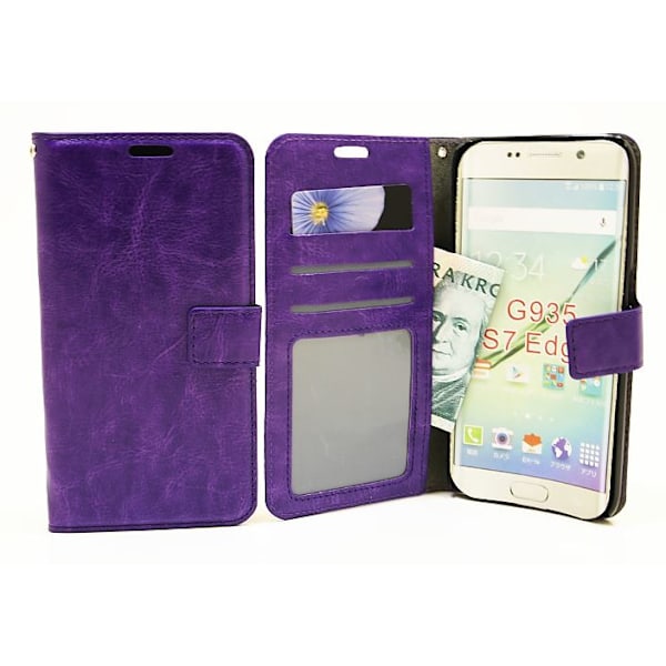 Crazy Horse Wallet Samsung Galaxy S7 Edge (G935F) Lila