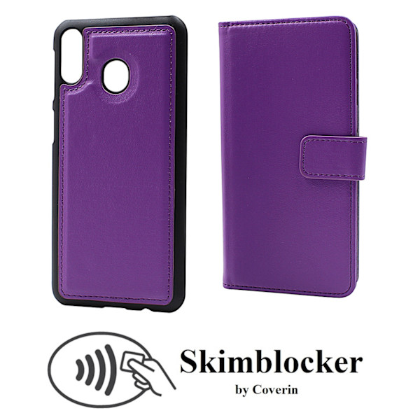 Skimblocker Magnet Wallet Samsung Galaxy M20 (M205F) Lila