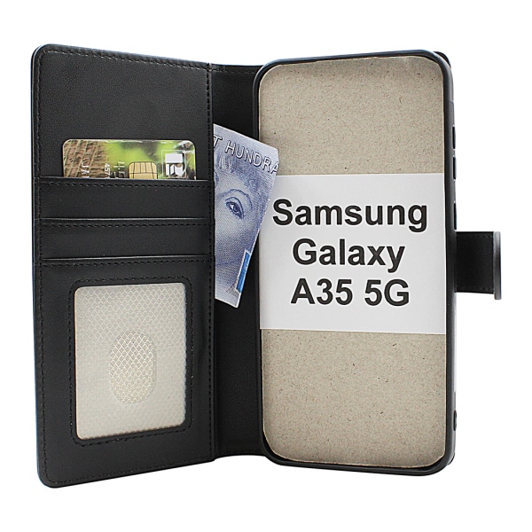 Skimblocker Magnet Fodral Samsung Galaxy A35 5G Svart