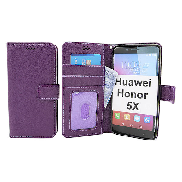 New Standcase Wallet Huawei Honor 5X Lila