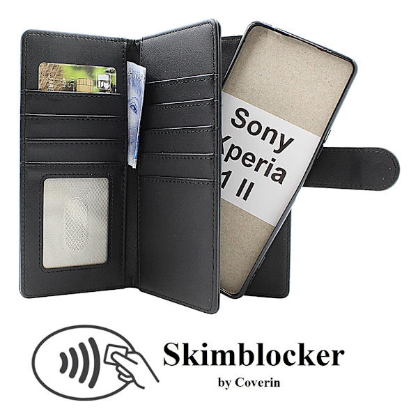 Skimblocker XL Magnet Wallet Sony Xperia 1 II (XQ-AT51) Svart