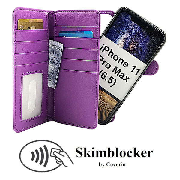 Skimblocker XL Magnet Wallet iPhone 11 Pro Max (6.5) Lila