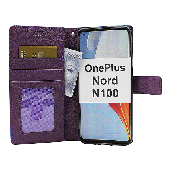 New Standcase Wallet OnePlus Nord N100 Ljusblå
