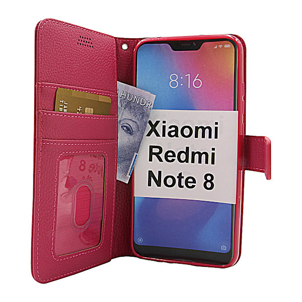 New Standcase Wallet Xiaomi Redmi Note 8 Hotpink