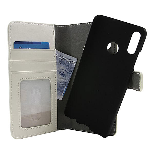 Skimblocker Magnet Wallet Huawei P Smart 2019 Vit