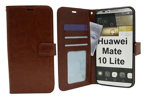 Crazy Horse Wallet Huawei Mate 10 Lite Brun