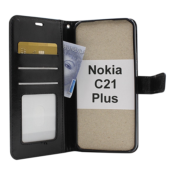 Crazy Horse Wallet Nokia C21 Plus Grön