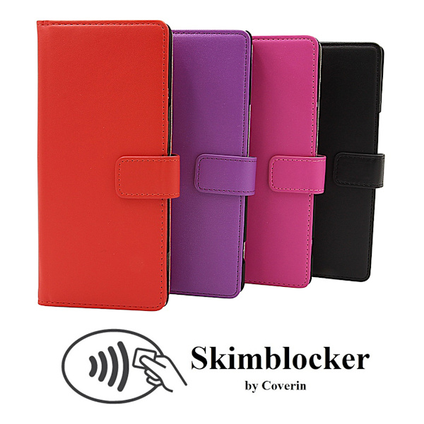 Skimblocker Magnet Wallet Sony Xperia 1 (J9110) Röd