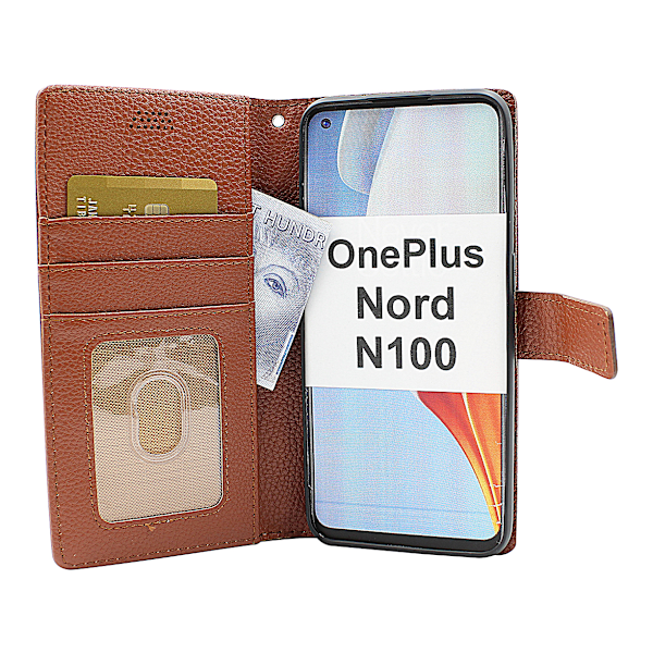 New Standcase Wallet OnePlus Nord N100 Ljusblå