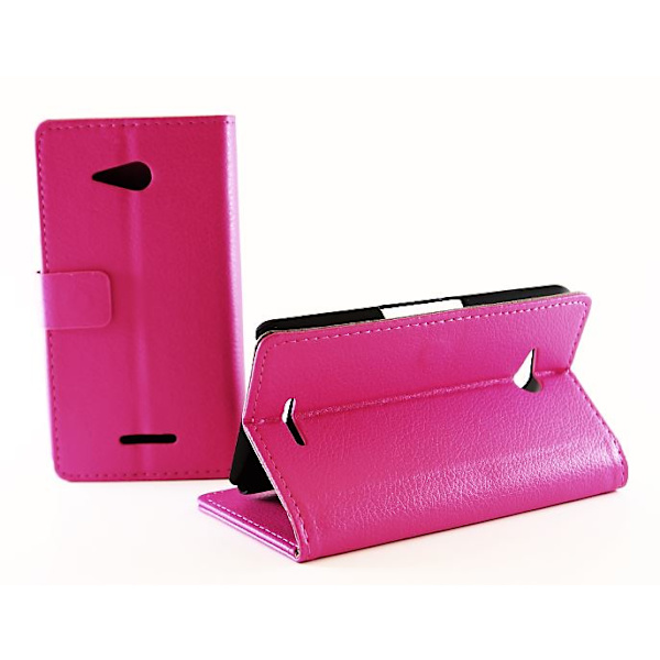 Standcase wallet Sony Xperia E4g (E2003) Hotpink