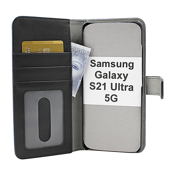 Skimblocker Magnet Fodral Samsung Galaxy S21 Ultra 5G Lila