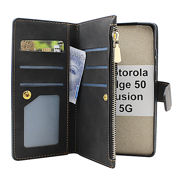 XL Standcase Lyxfodral Motorola Edge 50 Fusion 5G Svart