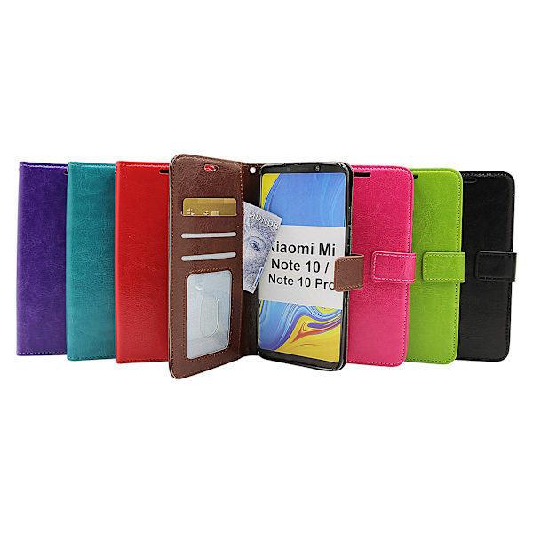 Crazy Horse Wallet Xiaomi Mi Note 10 / Note 10 Pro Svart