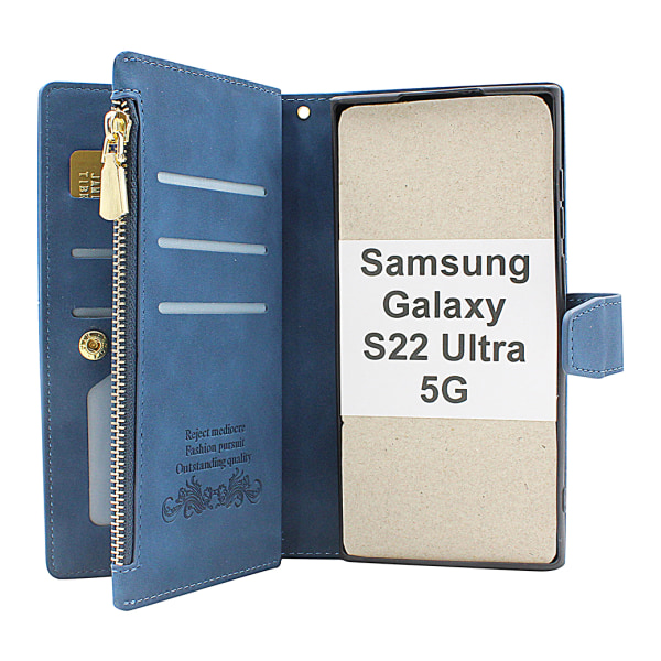 XL Standcase Lyxfodral Samsung Galaxy S22 Ultra 5G Vinröd