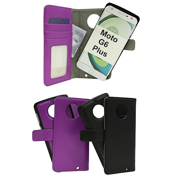 Magnet Wallet Motorola Moto G6 Plus Svart