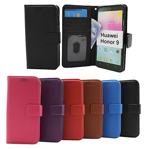 New Standcase Wallet Huawei Honor 9 (STF-L09) Röd