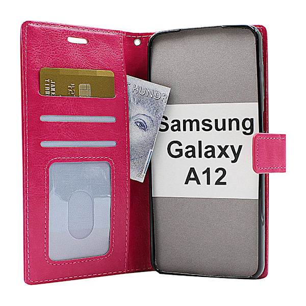 Crazy Horse Wallet Samsung Galaxy A12 (A125F/DS) Svart