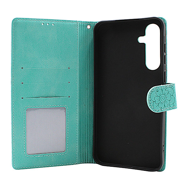 Flower Standcase Wallet Samsung Galaxy A55 5G Grå