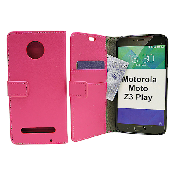 Standcase Wallet Motorola Moto Z3 Play Hotpink
