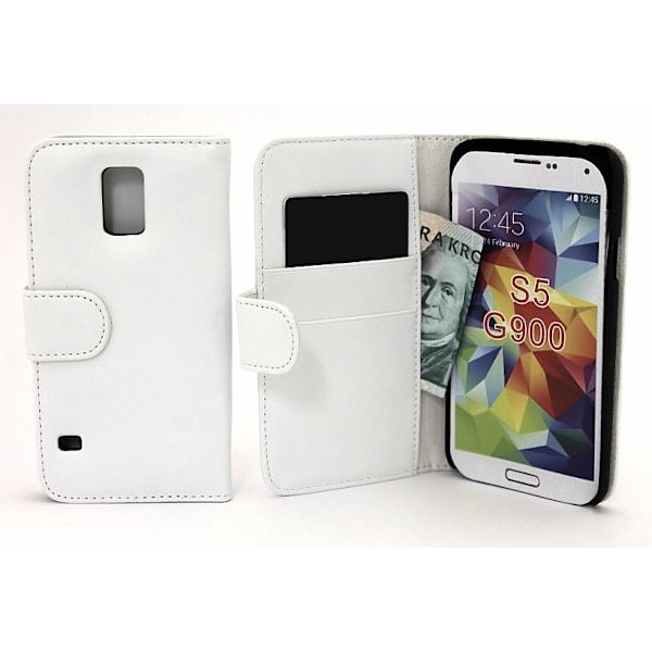 Plånboksfodral Samsung Galaxy S5 / S5 Neo (G900F / G903F) Vit