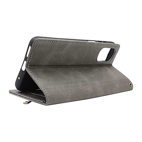 Zipper Standcase Wallet Motorola Moto G22 Grå