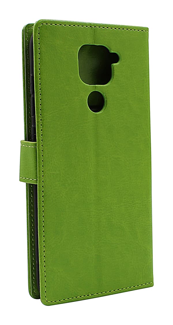 Crazy Horse Wallet Xiaomi Redmi Note 9 Grön