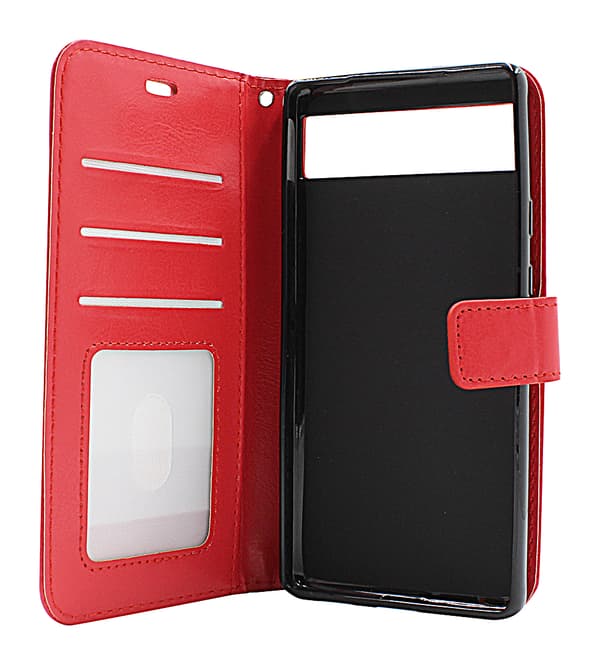 Crazy Horse Wallet Google Pixel 6a 5G Svart