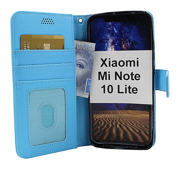 New Standcase Wallet Xiaomi Mi Note 10 Lite Ljusblå