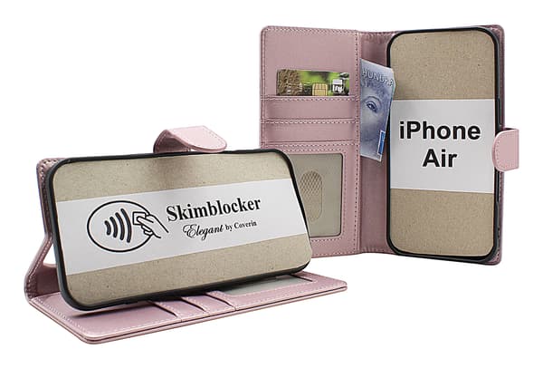 Skimblocker iPhone Air Plånboksfodral Svart