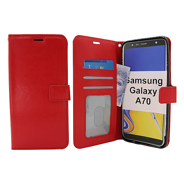 Crazy Horse Wallet Samsung Galaxy A70 (A705F/DS) Röd