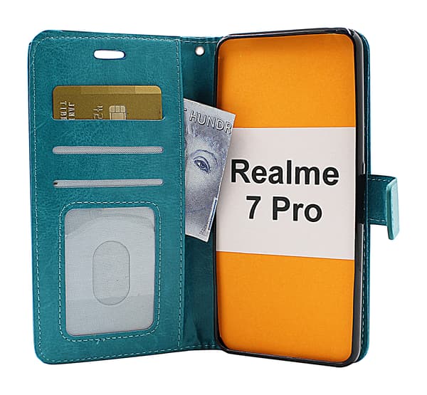 Crazy Horse Wallet Realme 7 Pro Brun