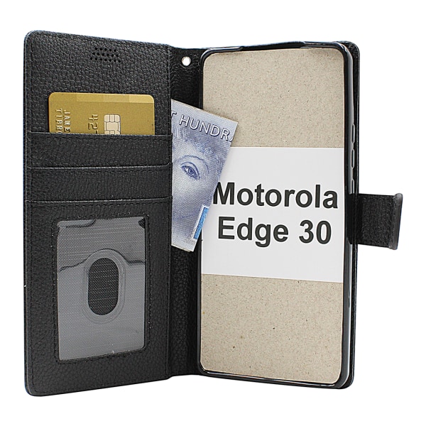 New Standcase Wallet Motorola Edge 30 Ljusblå