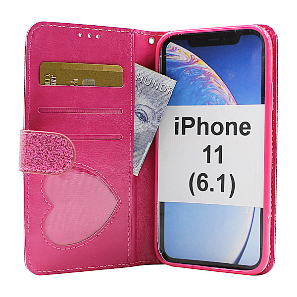 Standcase Glitter Wallet iPhone 11 (6.1) Silver