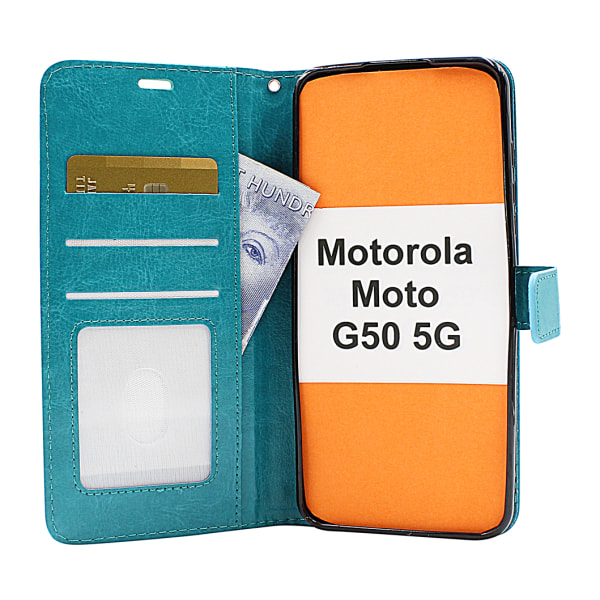 Crazy Horse Wallet Motorola Moto G50 5G Svart