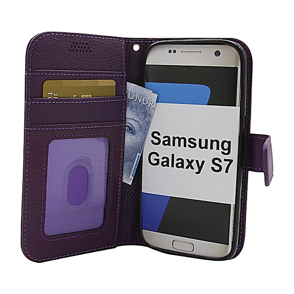 New Standcase Wallet Samsung Galaxy S7 (G930F) Lila