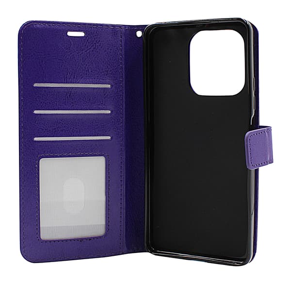 Crazy Horse Wallet Xiaomi Redmi Note 13 4G Turkos