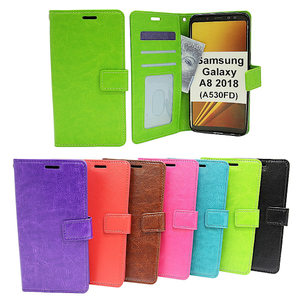 Crazy Horse Wallet Samsung Galaxy A8 2018 (A530FD) Turkos