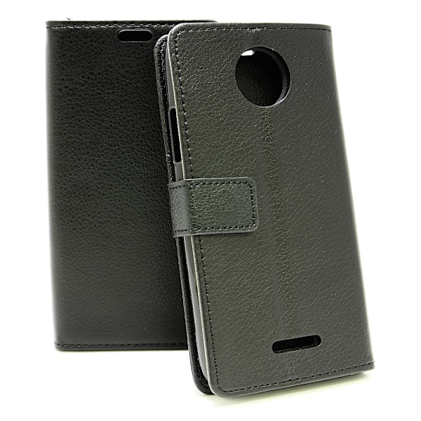 Standcase Wallet Moto C Plus Svart