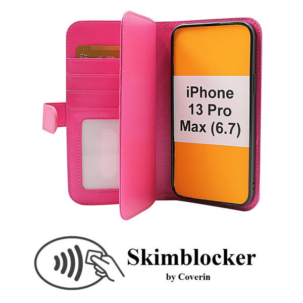 Skimblocker XL Wallet iPhone 13 Pro Max (6.7) Hotpink