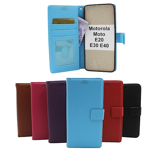 New Standcase Wallet Motorola Moto E20 / E30 / E40 Svart